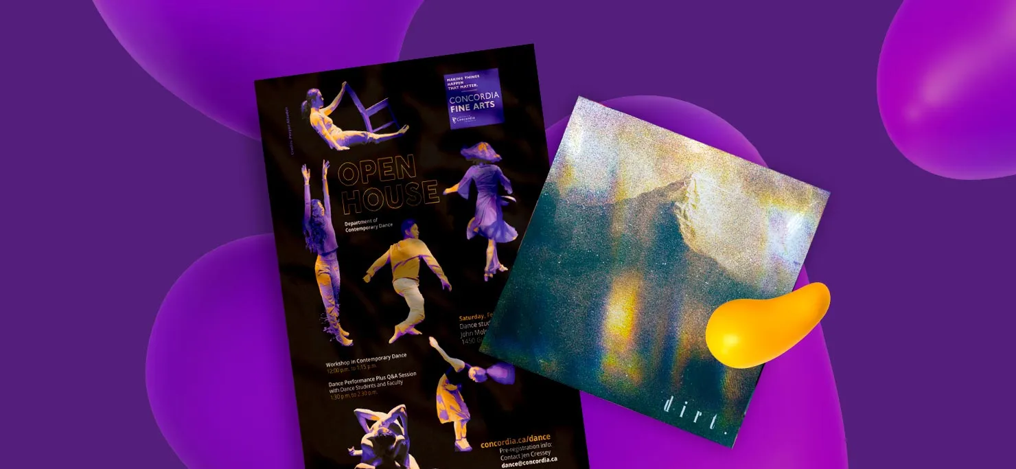 Brochure design created for an event at Concordia Fine Arts Center.