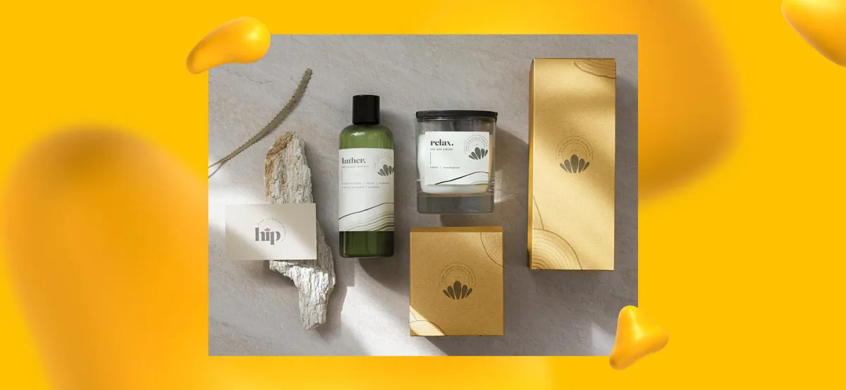 Package design for HIP, one of Rose's projects.