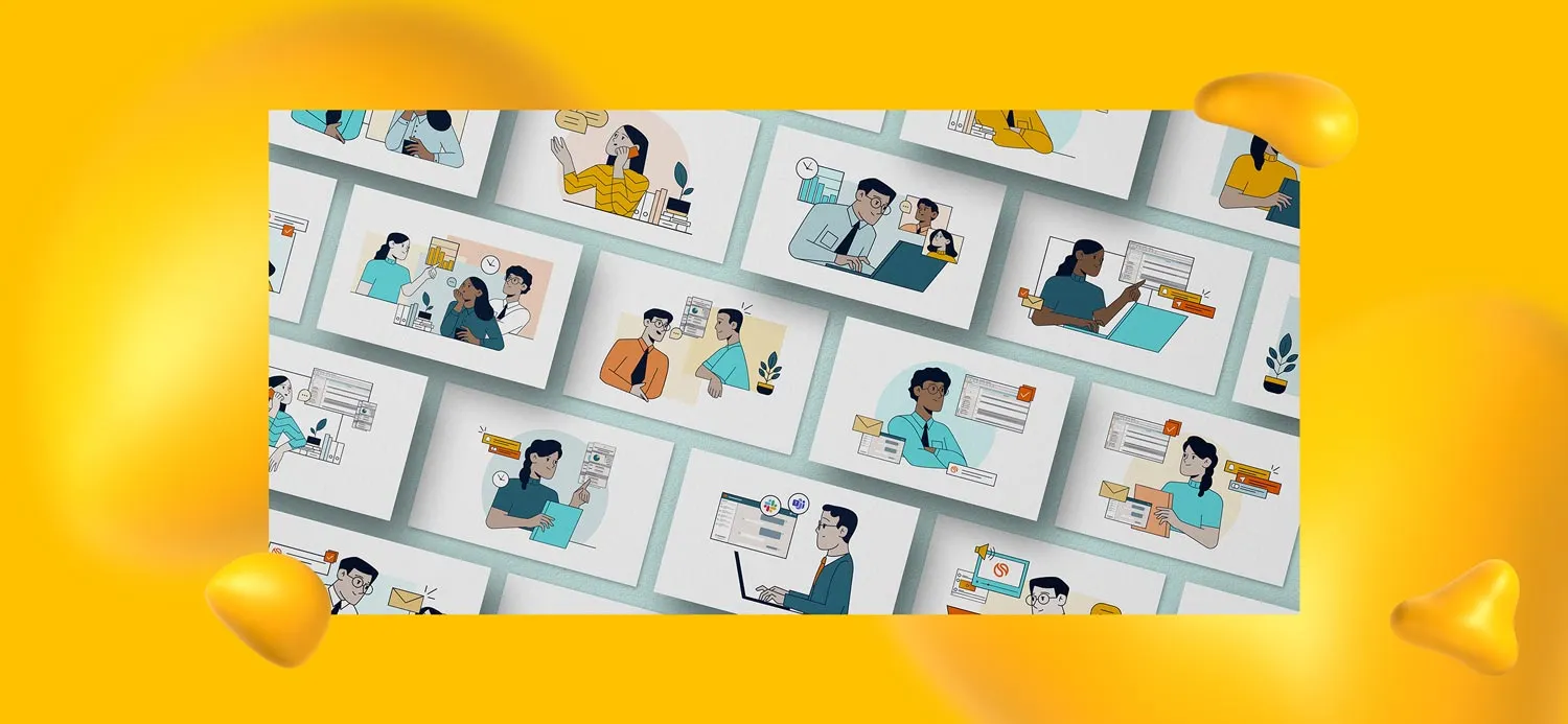Management software illustrations for Smokeball