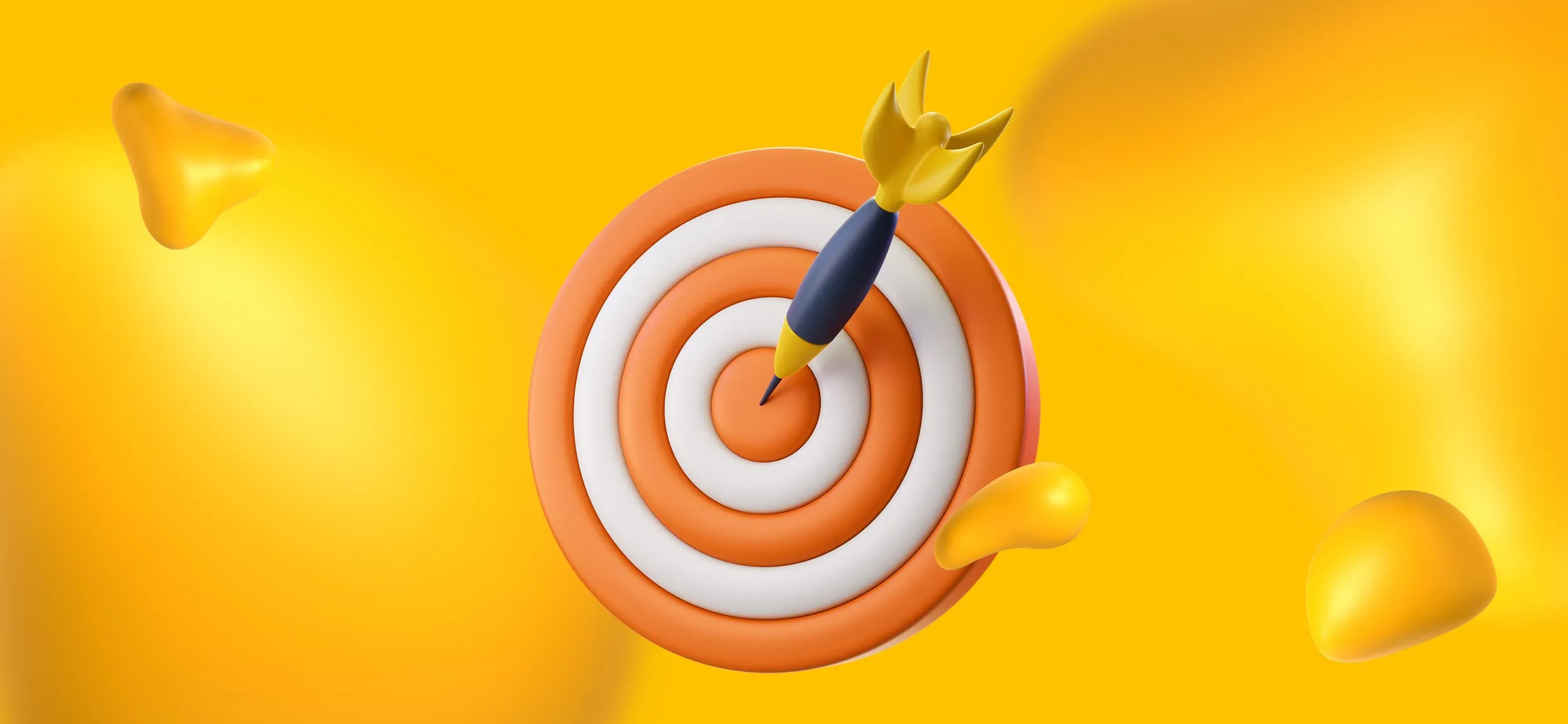 A target with a dart in its bullseye. Nail your brand identity.