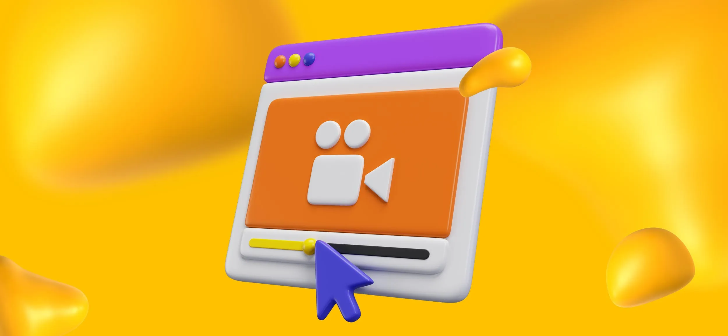 An arrow clicking on a video play screen, for Figma tutorials on YouTube.
