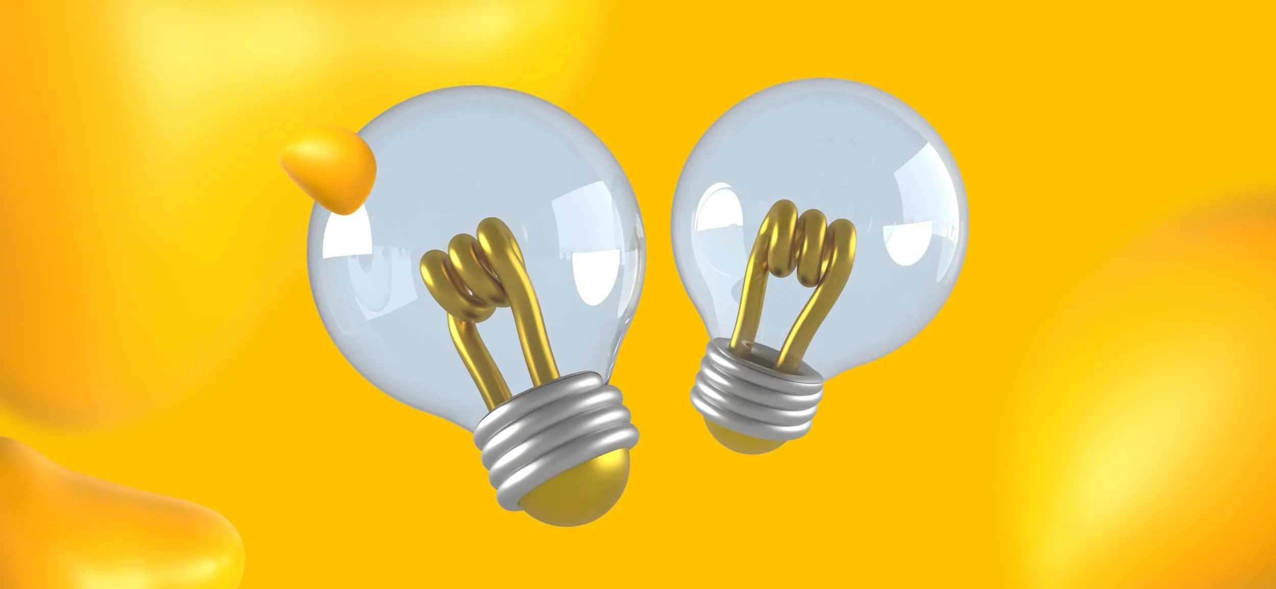Two lightbulbs, for innovation in customer-centric strategies.