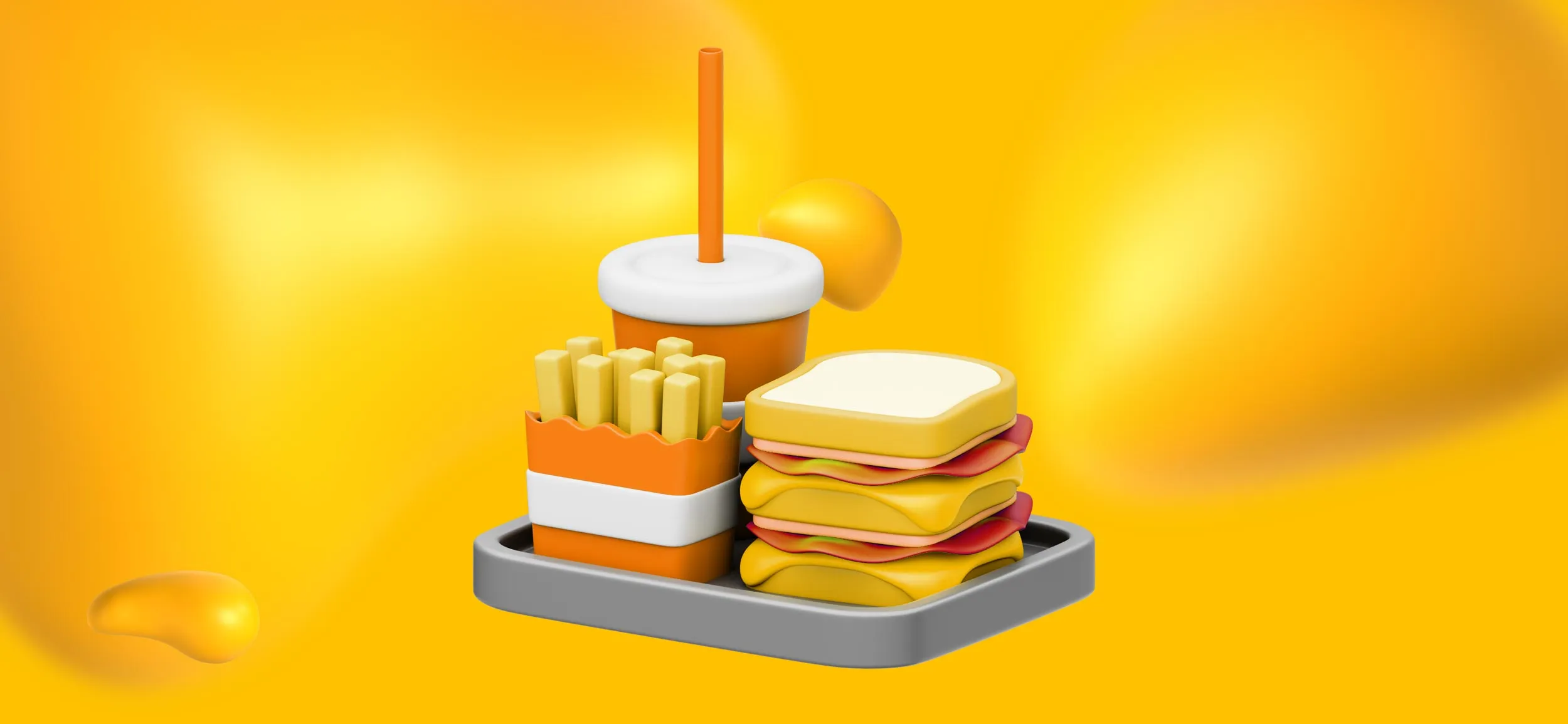 A yummy sandwich, fries, and drink, for 9 food & beverage marketing strategies to boost your brand.