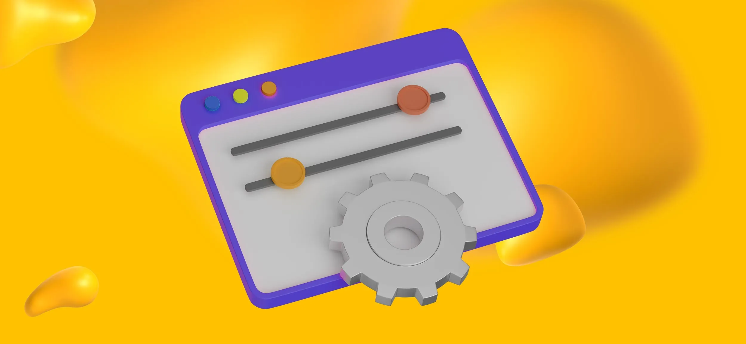 A tablet screen showing a gear and slide adjustments, for interactive content, a food & beverage marketing strategy to boost your business.