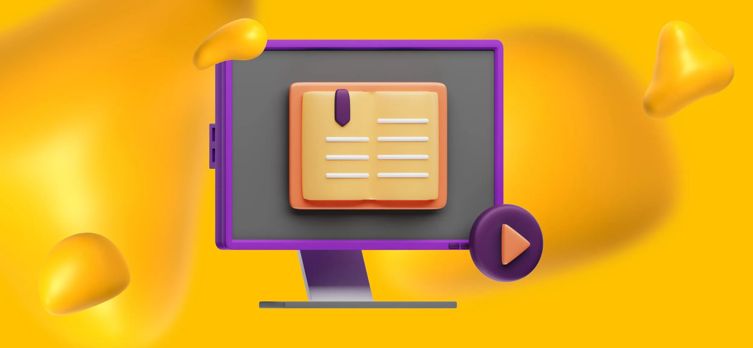 A website screen depicting an open book, for Webflow University.