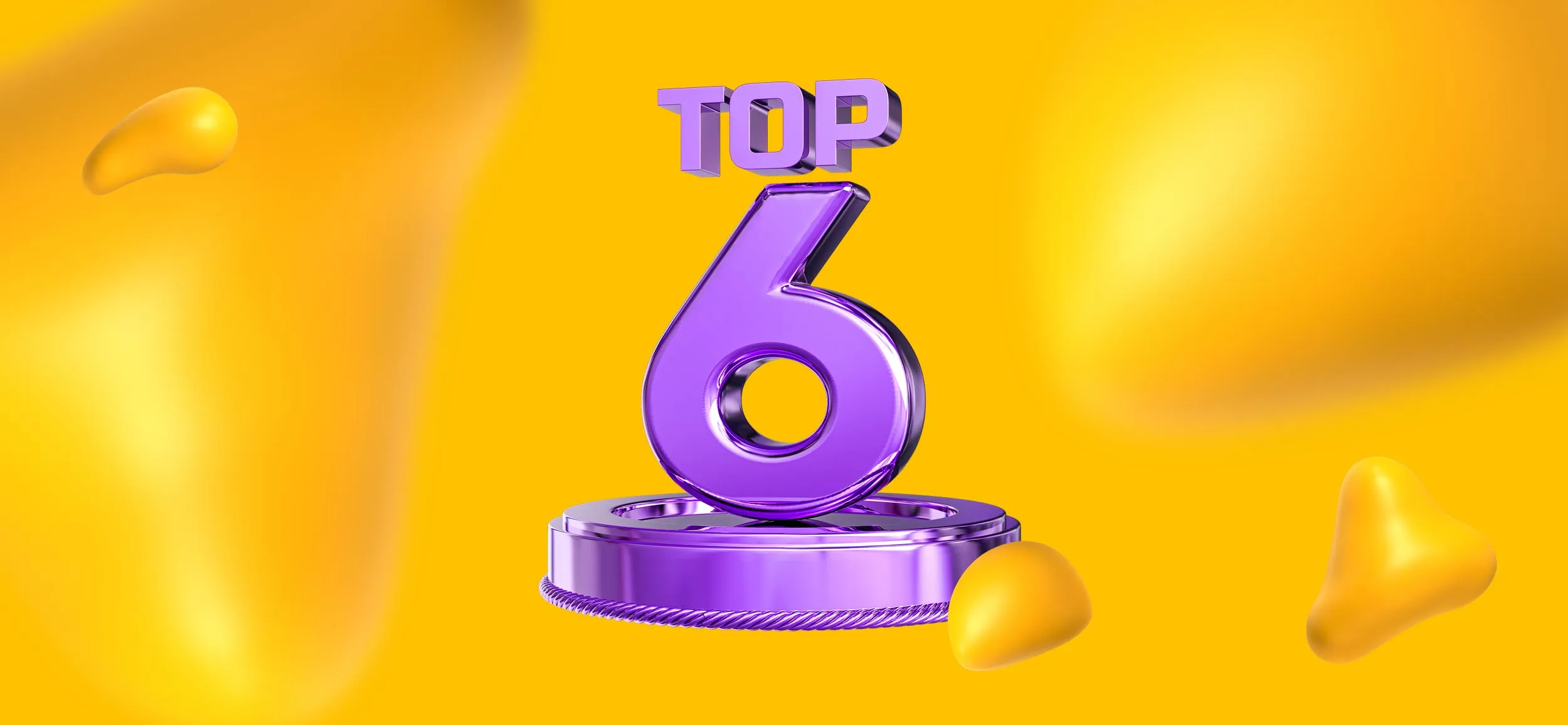 A shiny purple Top 6, for the 6 top performing practices in healthcare marketing to build patient trust.