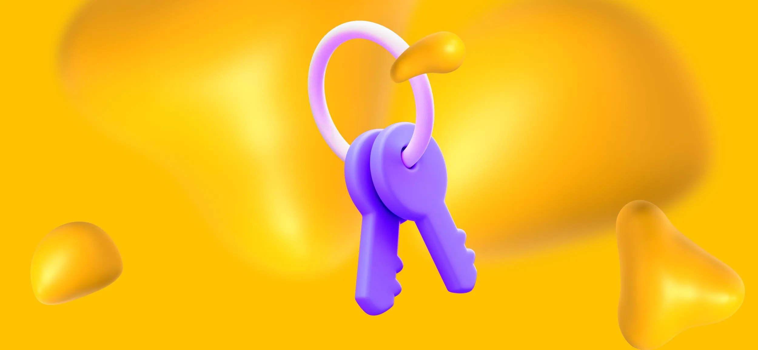 A purple set of keys, for the key duties of a social media manager.