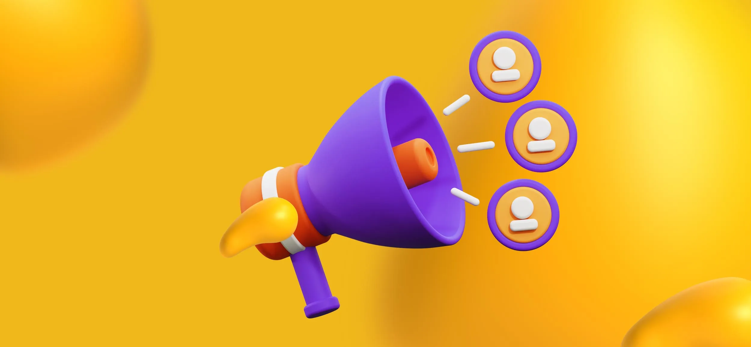 A megaphone, for user-generated content being the voice of your audience.