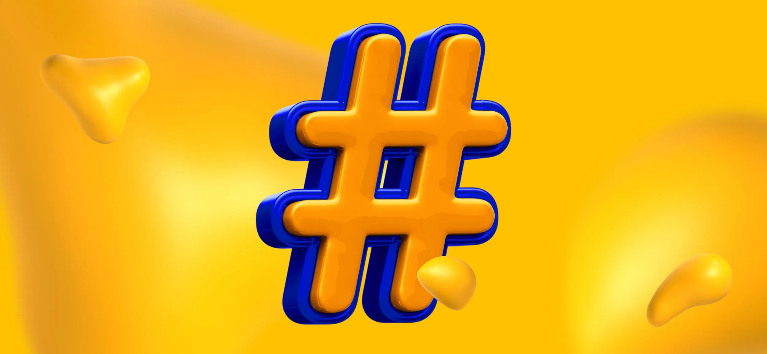 A big orange hashtag.