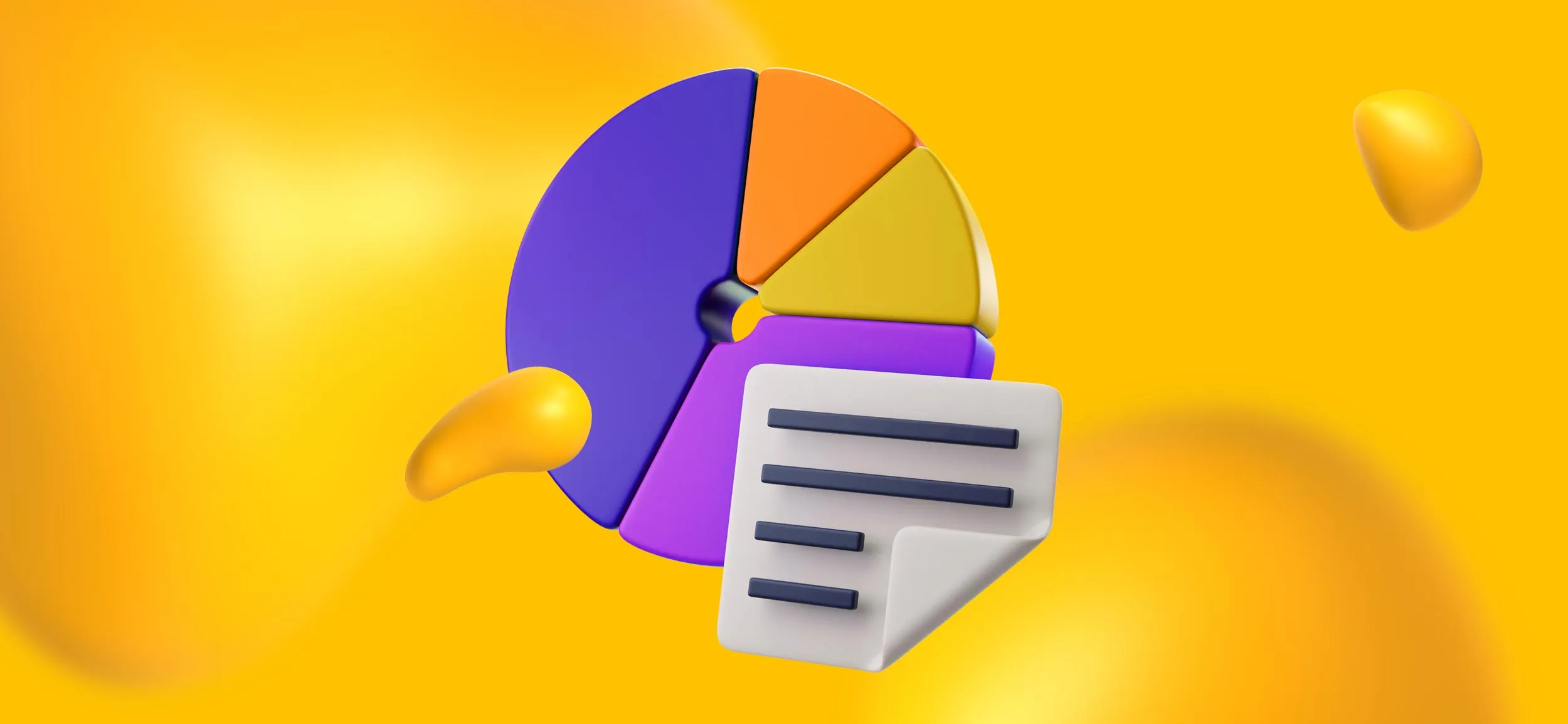 A pie chart and notes, for data-driven design.
