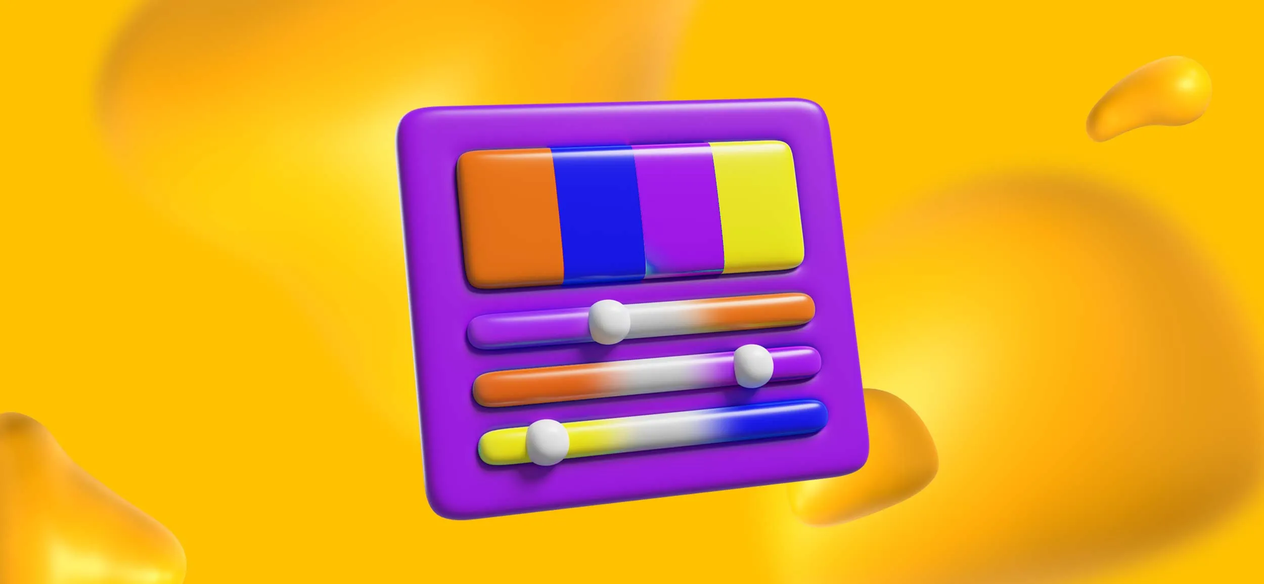 A color palette with slides for adjustment.