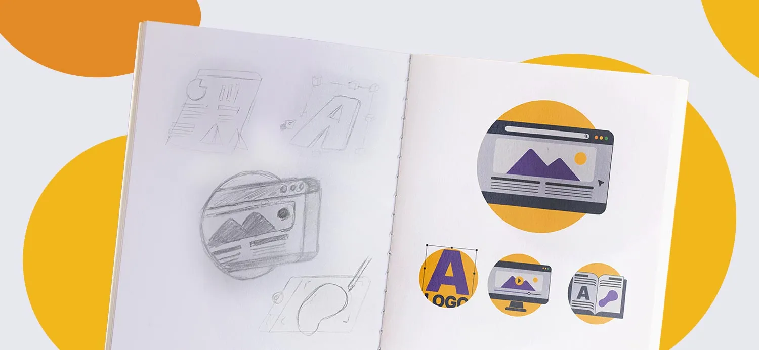 Sketches of an illustration project for Designity.