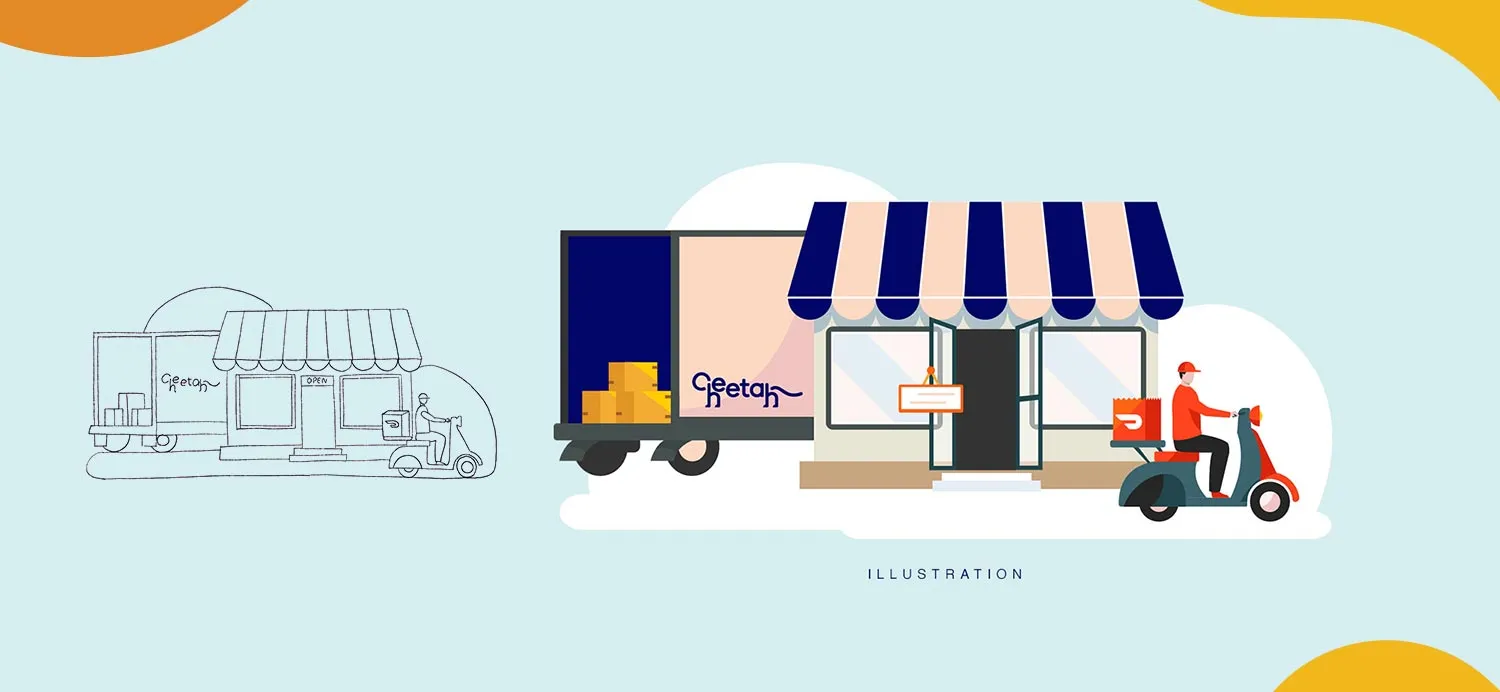 Custom illustrations created for Cheetah.