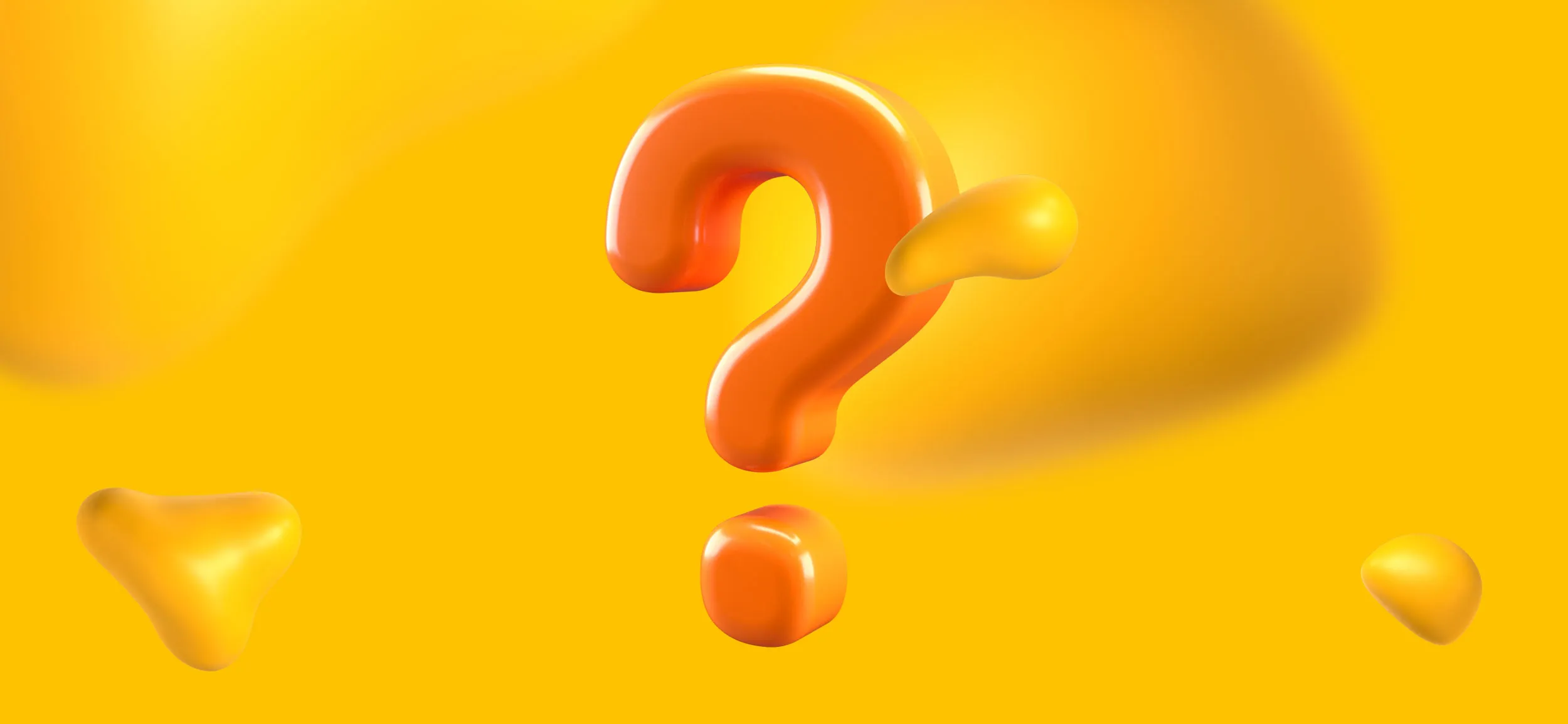 A big, orange question mark.