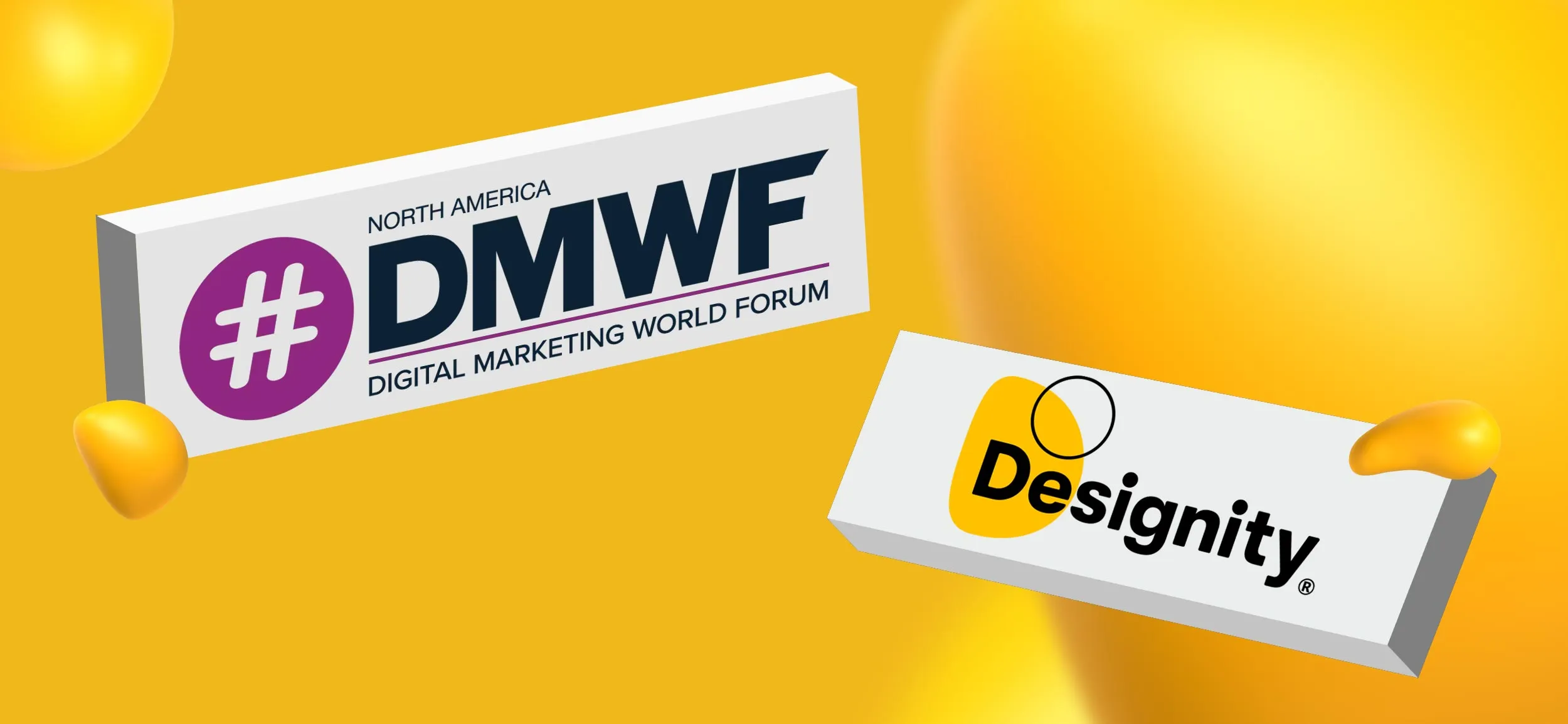 Logo for DMWF North America 2024 and Designity, one of DMWF's sponsor for this year's forum.