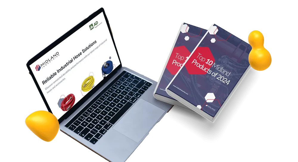 Web and brochure design for Midland Industries