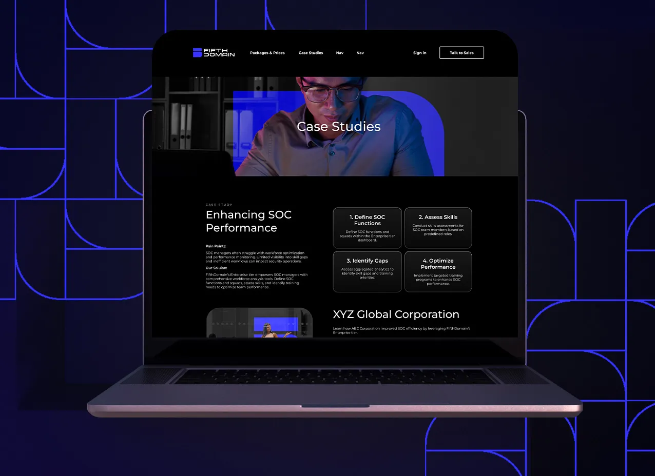 Fifth Domain Website Design & Coding by Designity and our case study web page design.