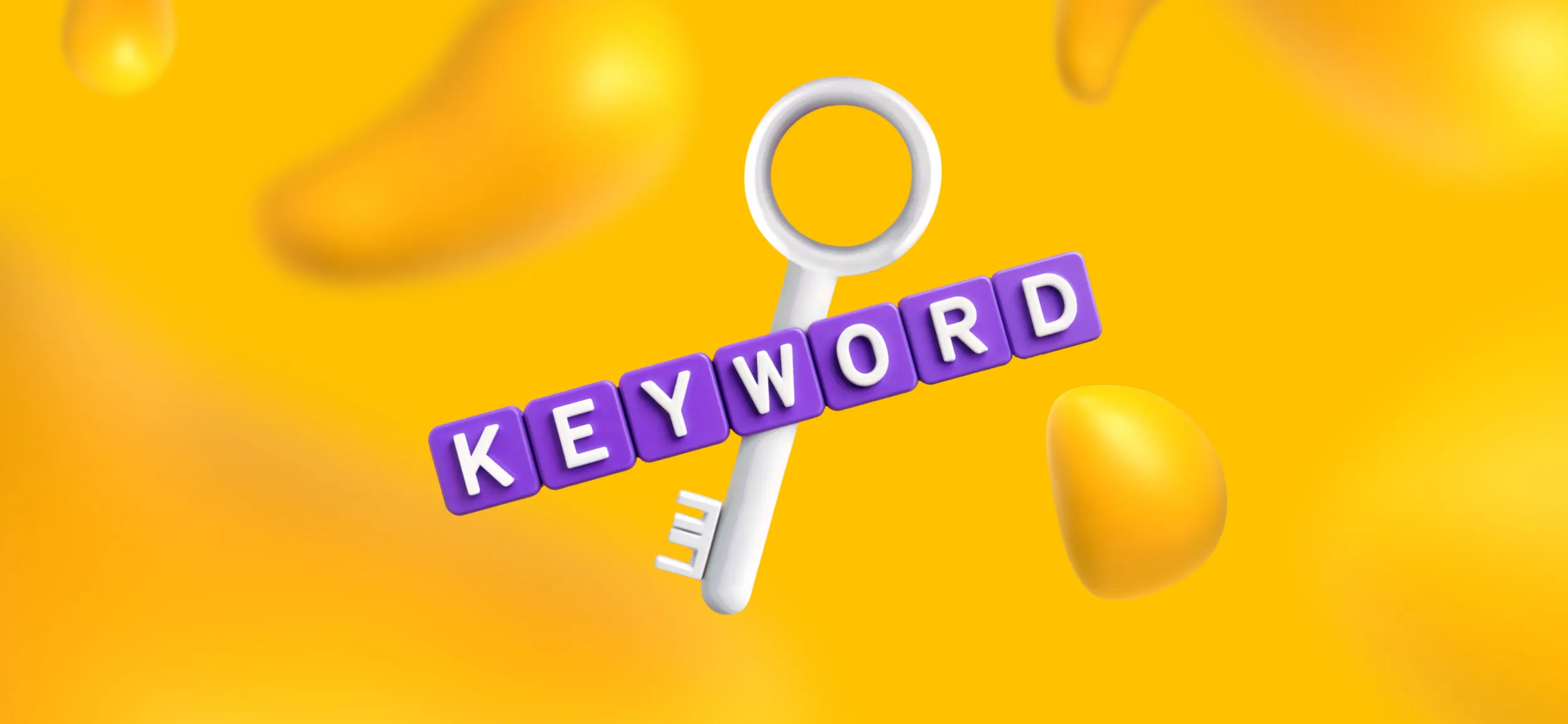 A key with "keyword" in front of it in blocks. Keyword optimization is the foundation of any SEO strategy.