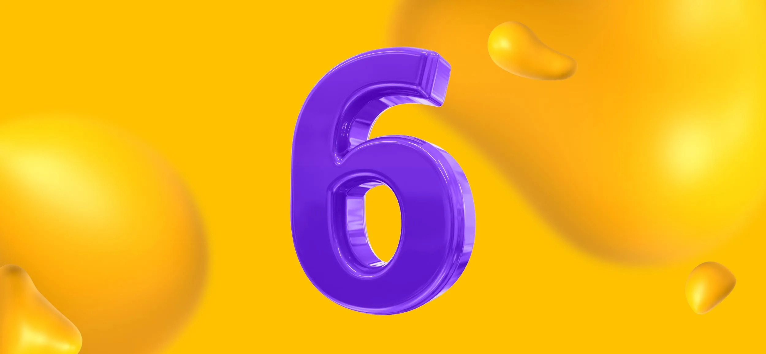 A giant, shiny number 6, for 6 mobile marketing strategies to try.