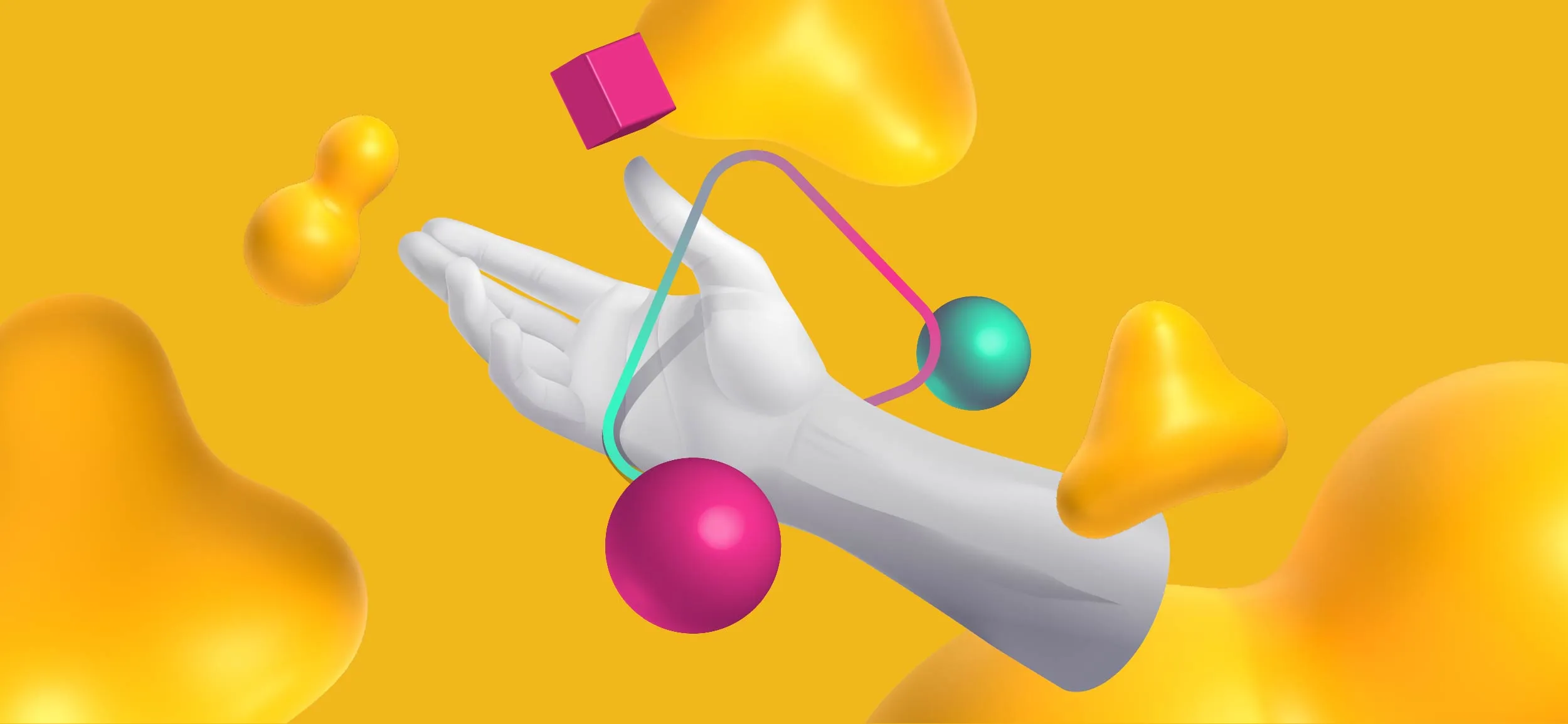 Hand reaching through AI for design inspiration