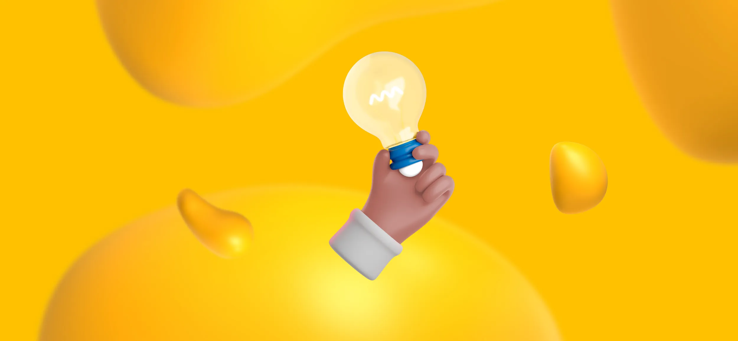 A lightbulb, for "imagery and visual style," a key element of your branding design.