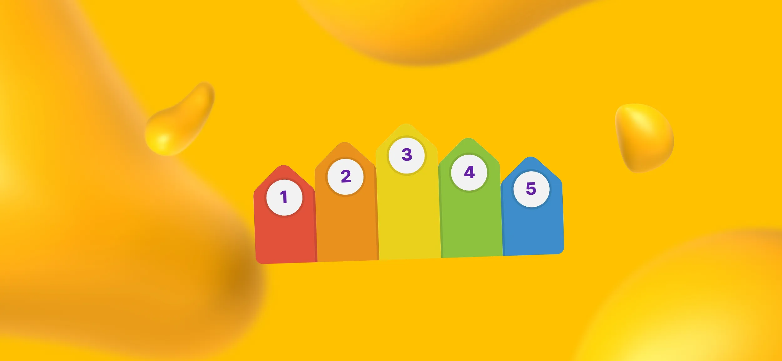 5  numbered signs for the 5 key benefits of the Design as a Service model.