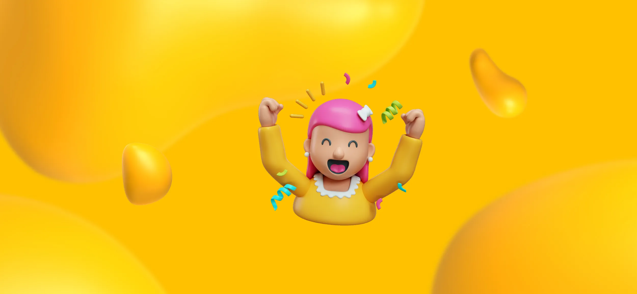 A very happy woman with pink hair. Who can benefit the most from DaaS solutions?