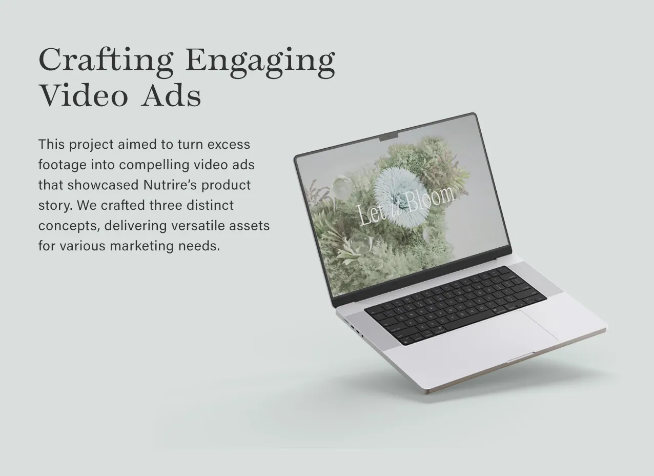 Tricoci motion graphics and video by designity project goals and video mockup on laptop