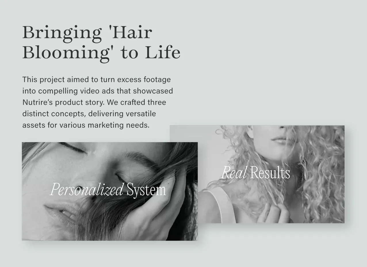 Tricoci motion graphics and video by designity brining hair blooming to life