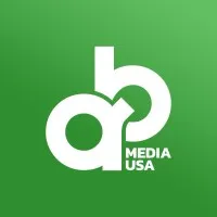 Logo for AB Media USA, one of Designity's picks for top social media marketing agency in Los Angeles.
