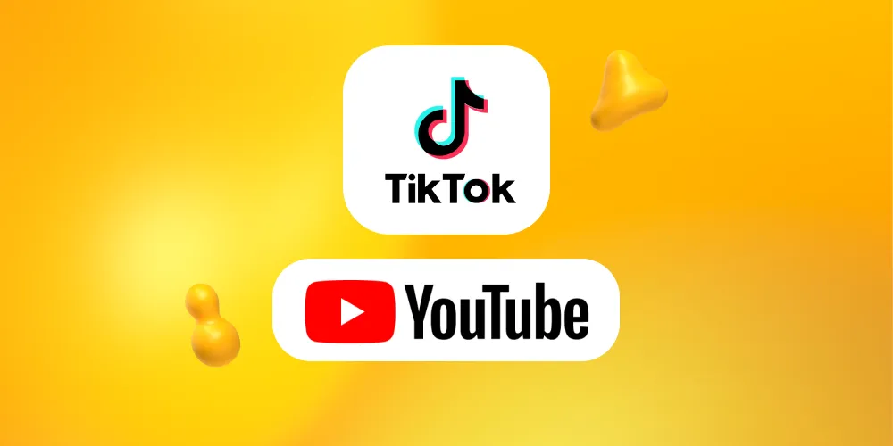Logo for TikTok and YouTube, two of Designity's picks for best digital advertising service for SMBs.