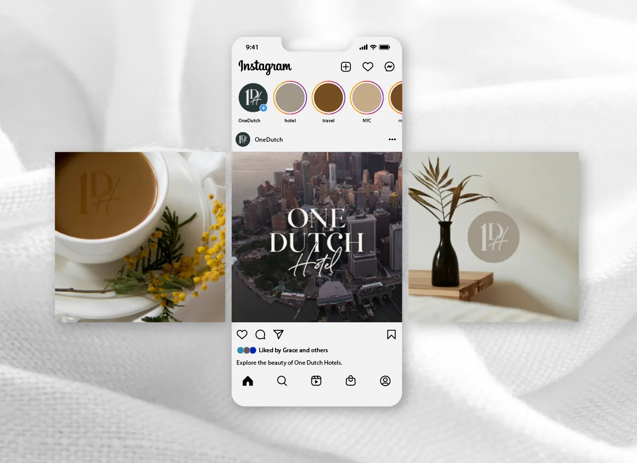 One Dutch graphics and illustration by designity social media post mockup