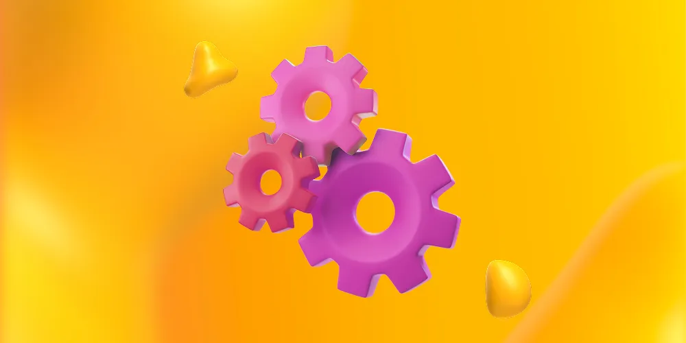 Three interlocking gears. Building an automated system is the third step in aligning teams for ABM success.