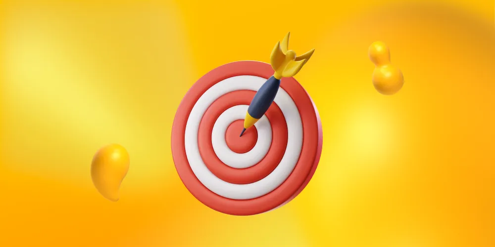A dartboard with a dart in its bullseye. Precise targeting is a smart way to improve your ROAS.