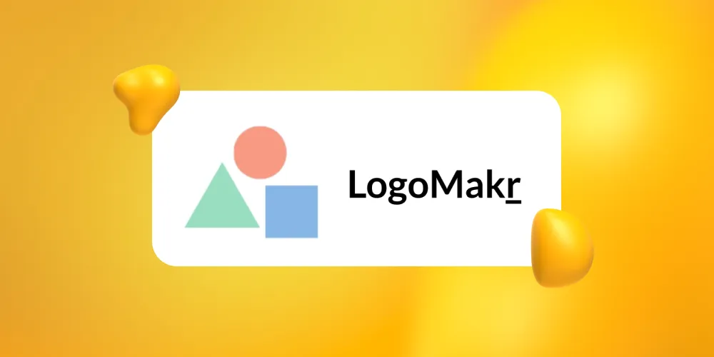 Logo for Logomakr, an AI logo design tool.