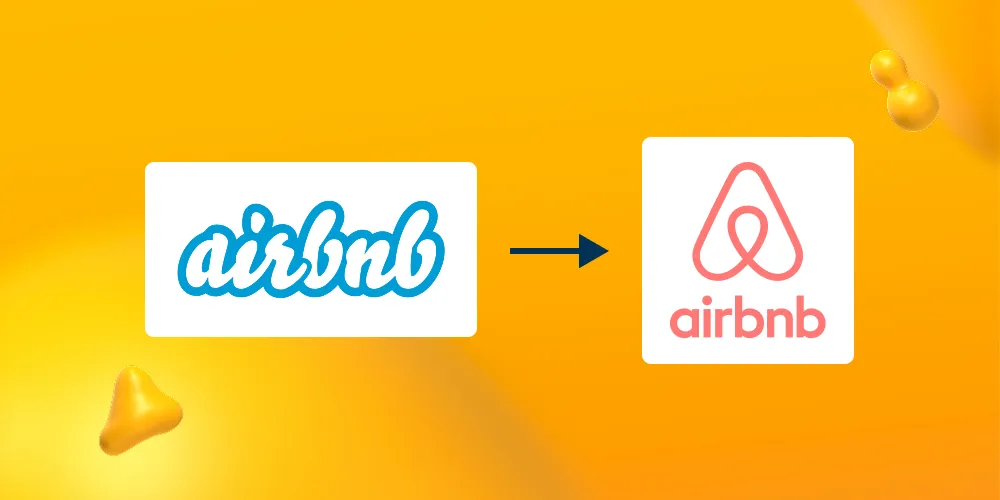 Old and new logo for Airbnb.