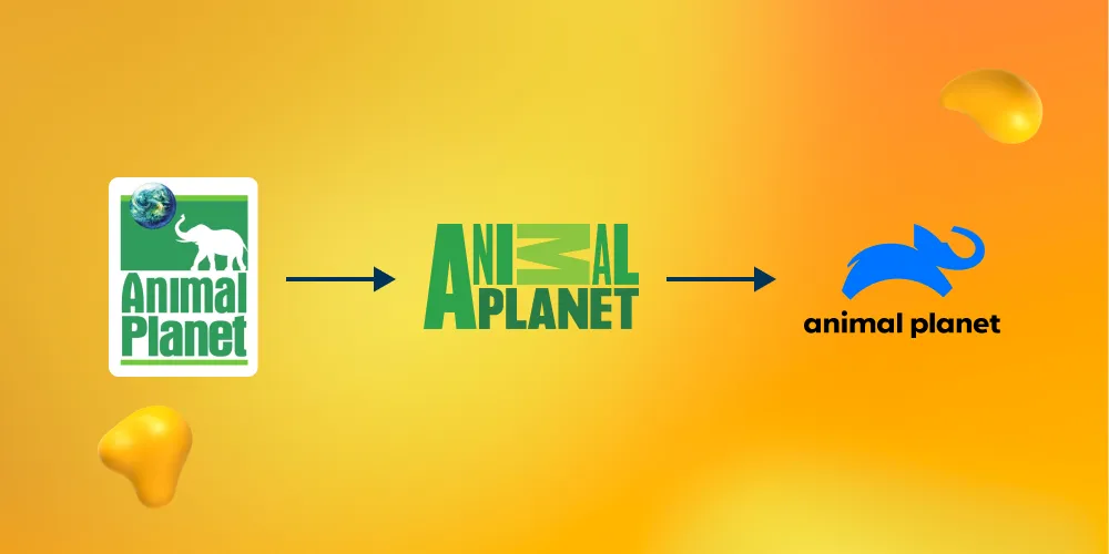 Old and new logo for Animal Planet.