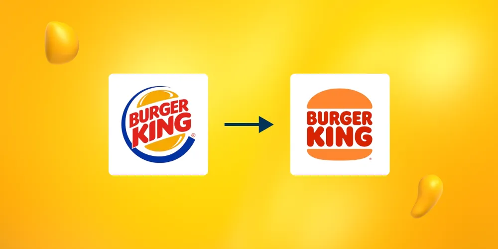 Old and new logo for Burger King.