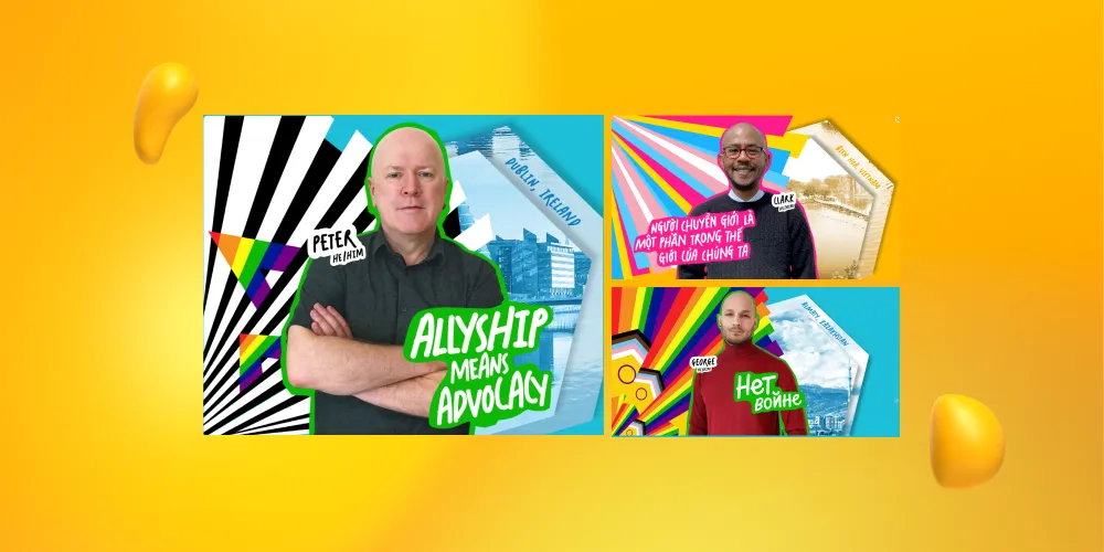 Images of people from different nationalities for Microsoft's "Pride Has No Borders" campaign.