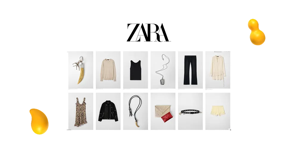 A sample from Zara's digital lookbook