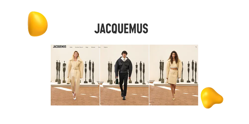 A sample from Jacquemus' digital lookbook