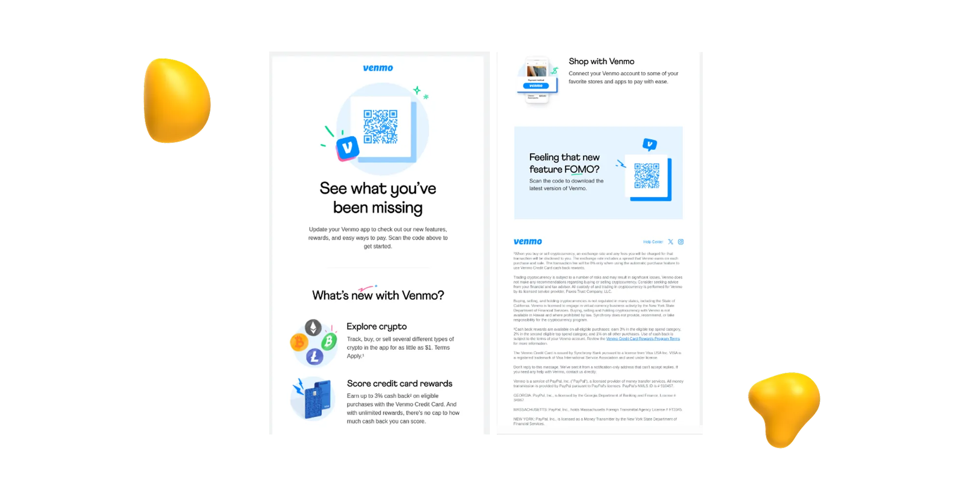 Example of great email design from Venmo