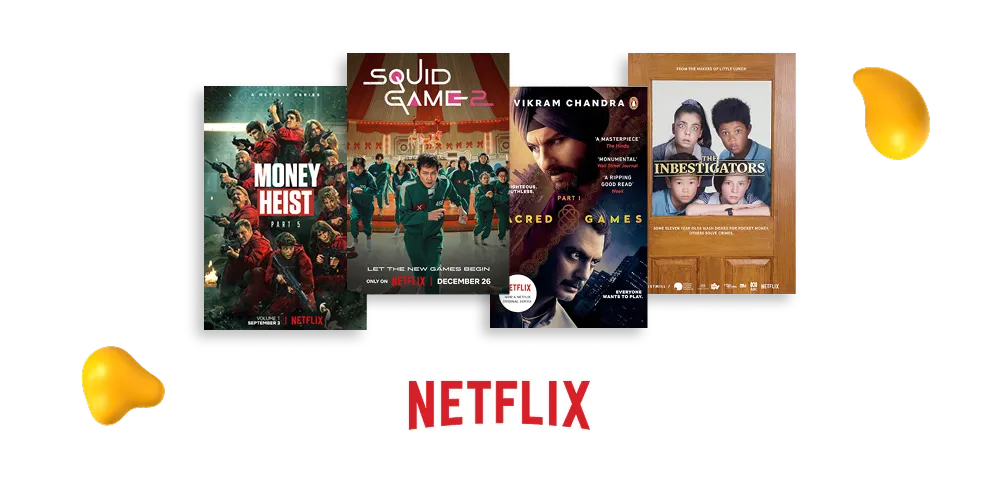 Posters of international Netflix shows