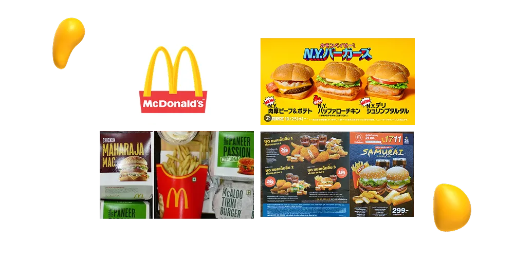 International McDonald's menu items