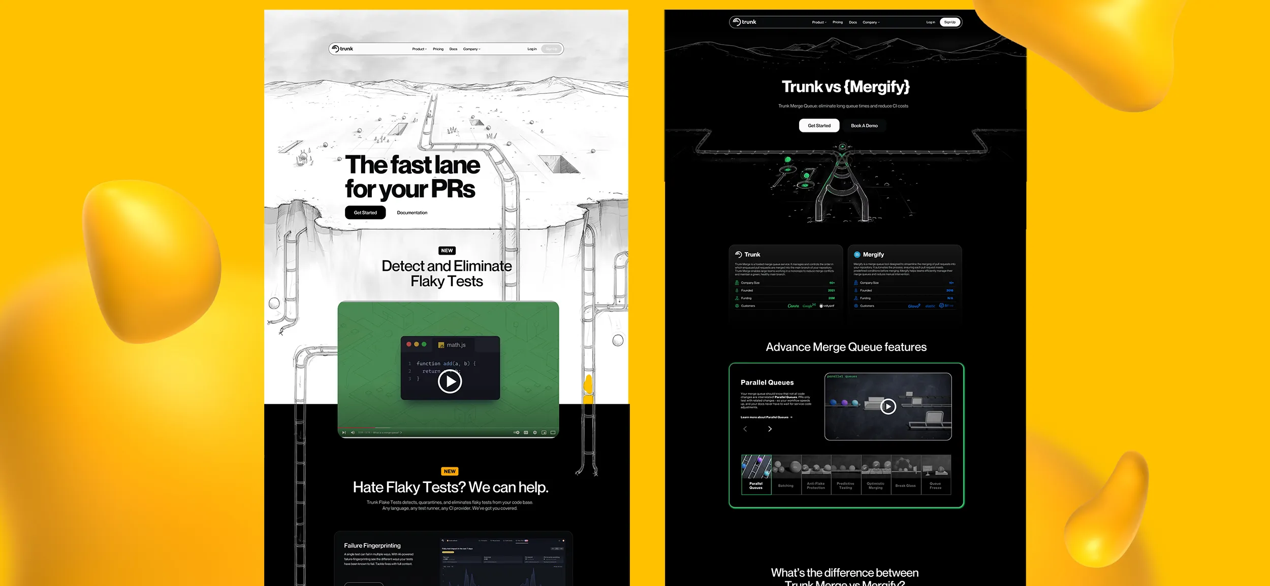 Landing page design for Trunk, one of Brianna D's creative projects.