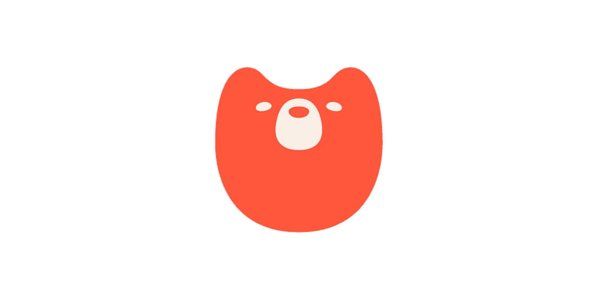 Cub Studio logo featuring a simple, rounded red bear face illustration with cream-colored facial details, on a white background
