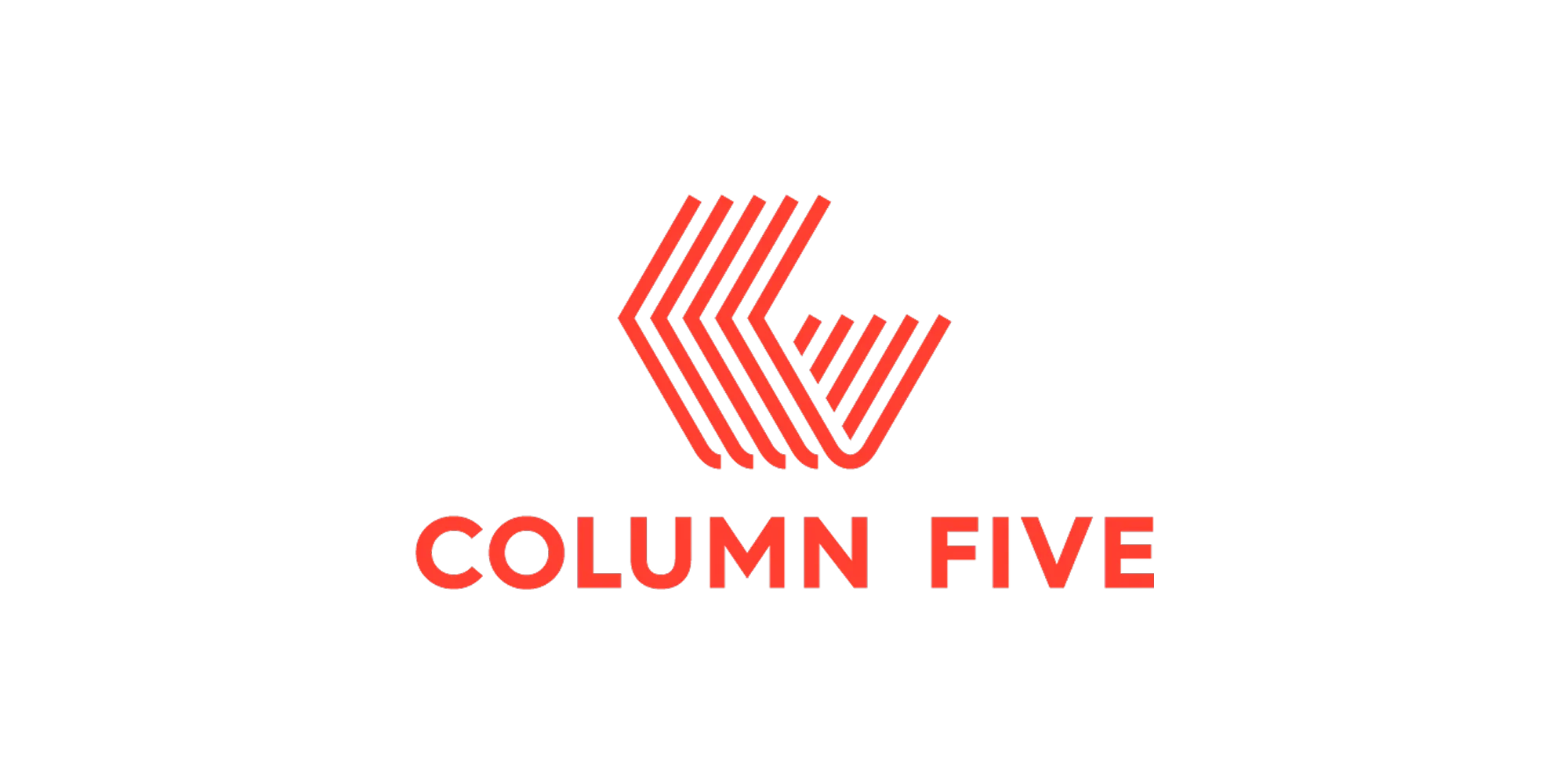Column Five design agency logo with bold red geometric “C” mark and text.