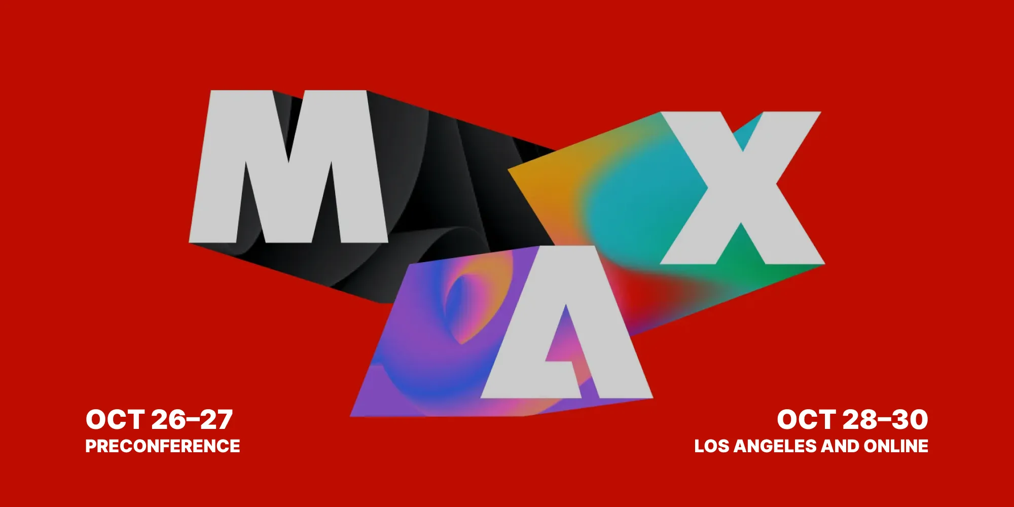 Adobe MAX 2025 event banner showing dates and location — October 26–30 in Los Angeles and online.