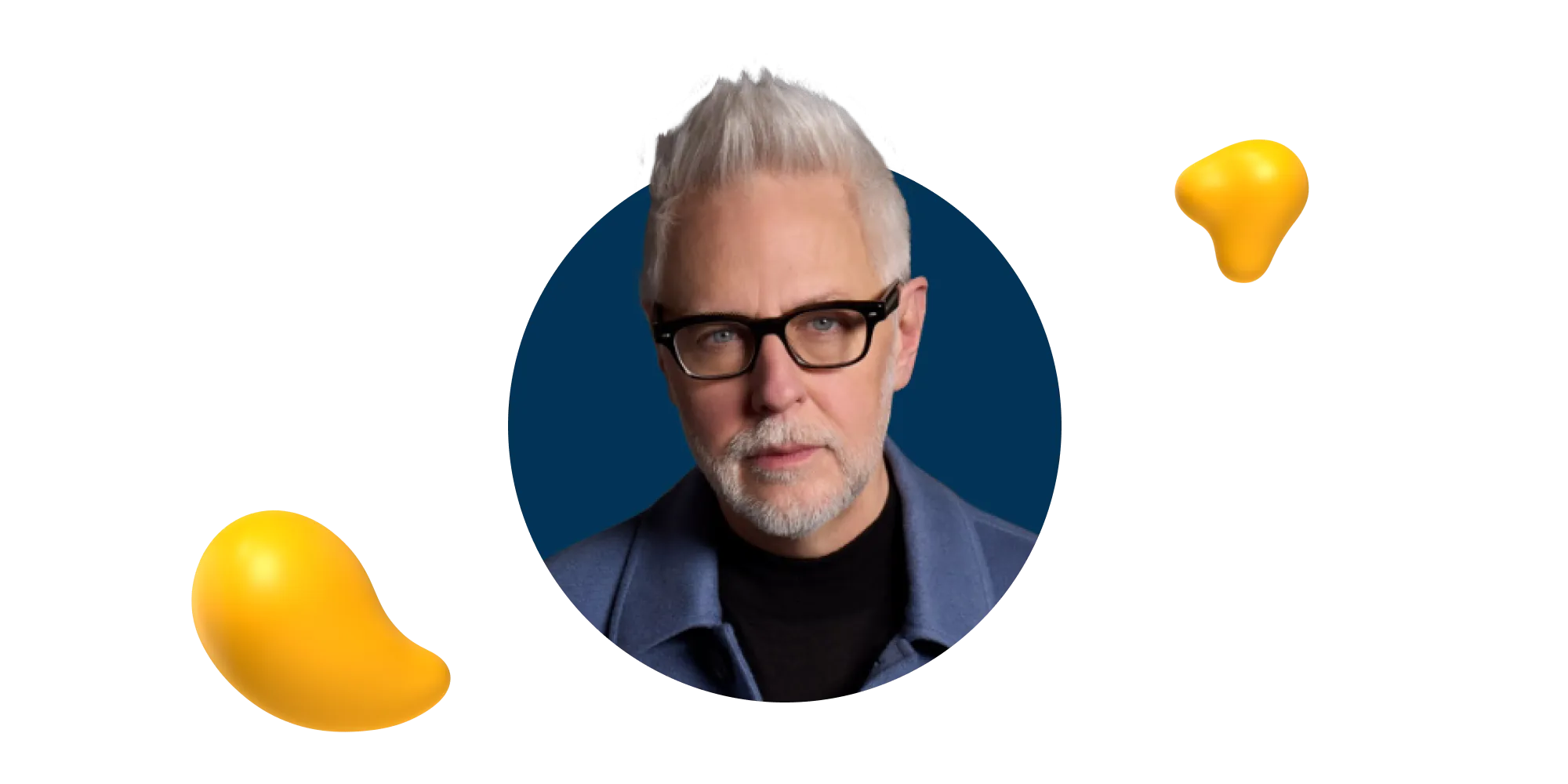 Portrait of David Gunn, Adobe MAX 2025 speaker and creative industry expert, against a dark background with yellow 3D shapes