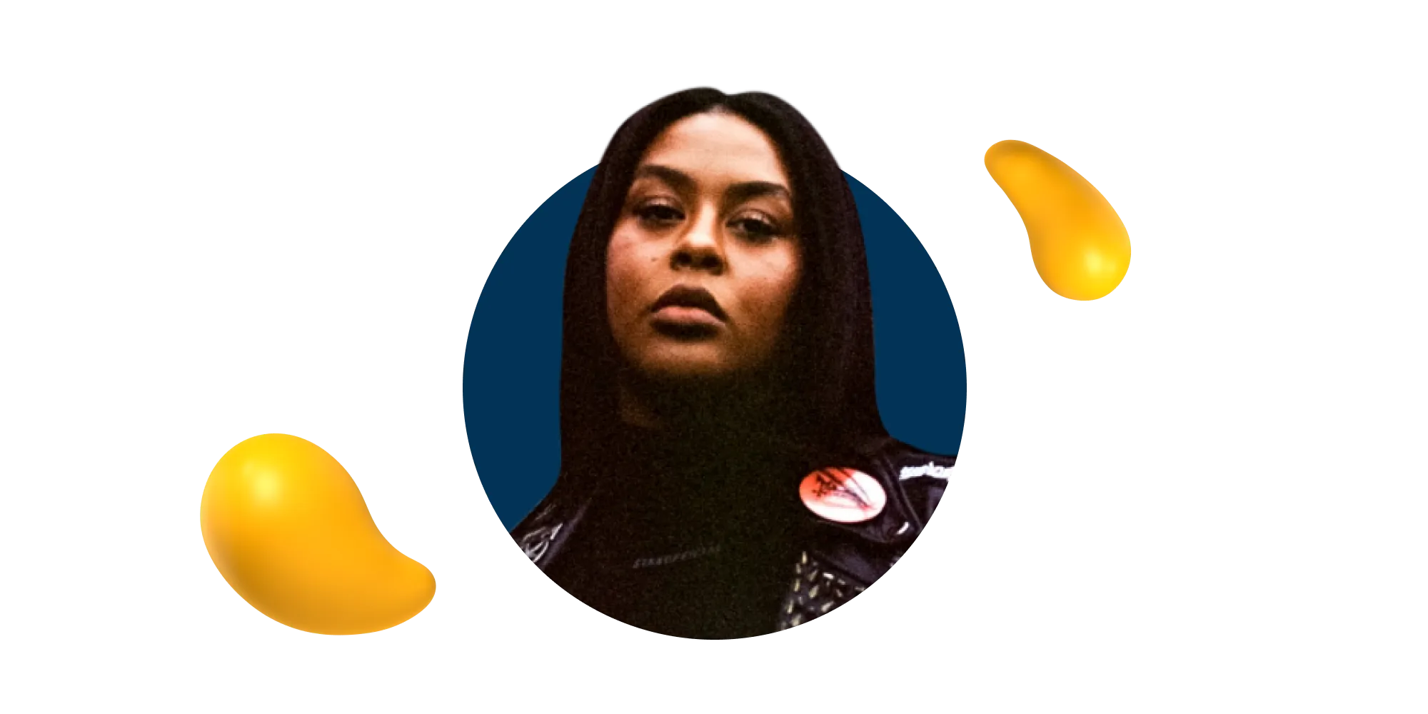 Portrait of Serwah Attafuah, Adobe MAX 2025 speaker and digital artist, against a dark background with yellow 3D shapes